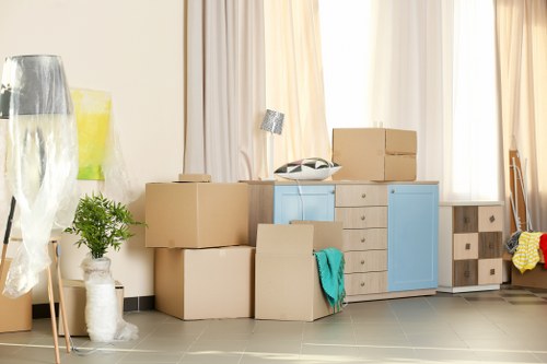 Office relocation planning in Cotland with business equipment and moving preparation