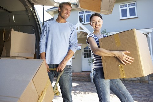 Removal supervisor completing a property risk assessment before moving day