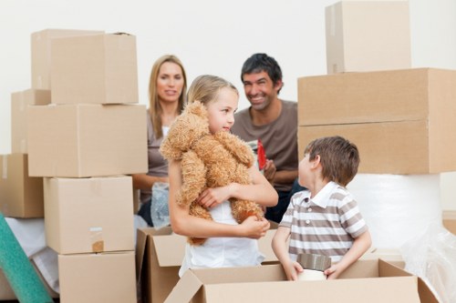 Removal van loaded for a scheduled local relocation